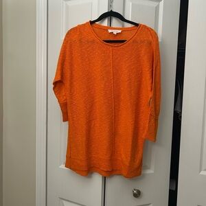 Vince Camuto Orange 3/4 Sleeve sweater